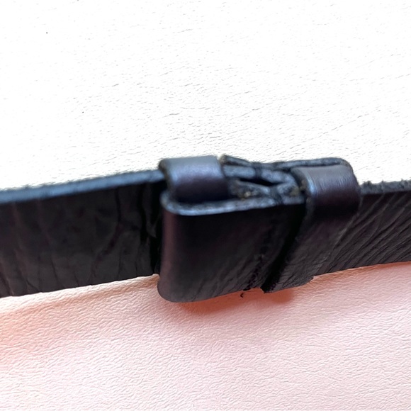 Snakes Serpents Buckle Statement Leather Slide Cinch Belt Italy - Picture 8 of 12